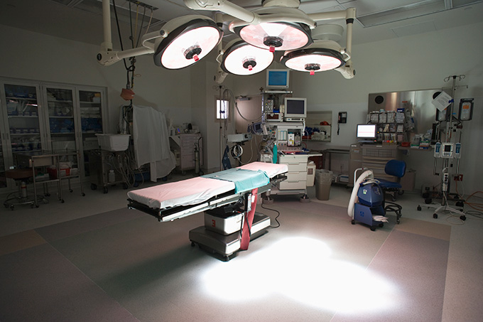 An empty operating room.